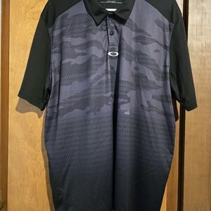 Oakley Black and Gray Camo Polo Shirt